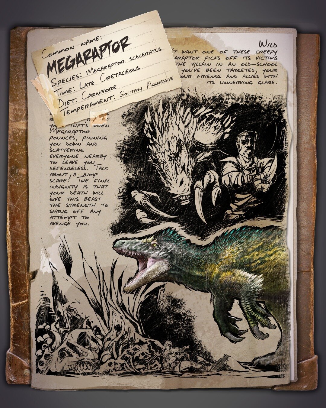 Dossier des Megaraptor in klein